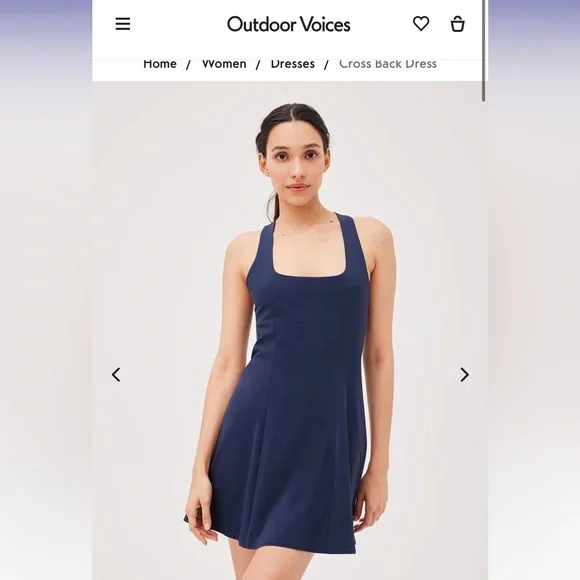 Outdoor Voices Cross Back Dress Medium Purple - Picture 5 of 6